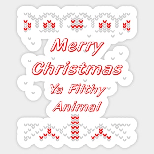 1980s retro funny ugly christmas sweater Sticker